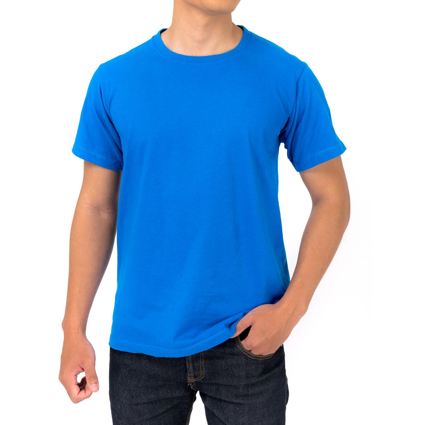 Mens Blue Plain Tshirt
