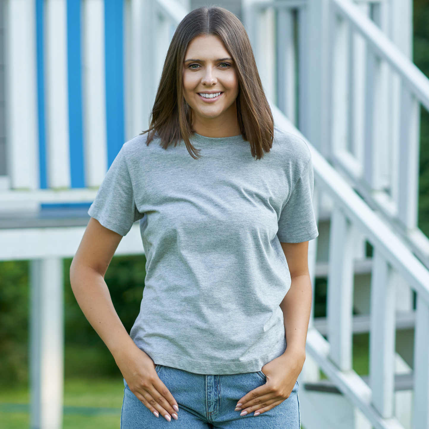 Women’s Grey Plain Tshirt