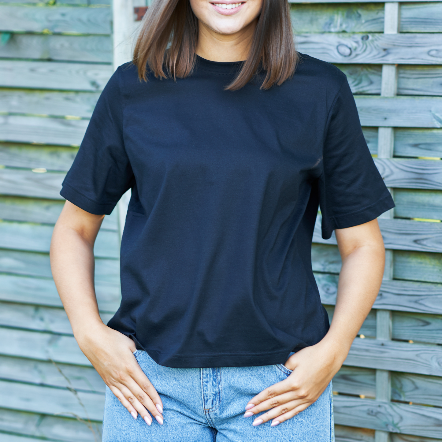 Women’s Navy Blue Plain Tshirt