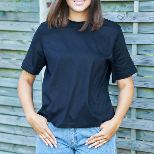 Women’s Navy Blue Plain Tshirt